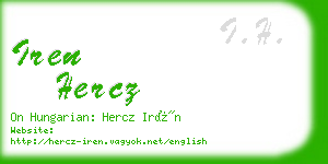 iren hercz business card